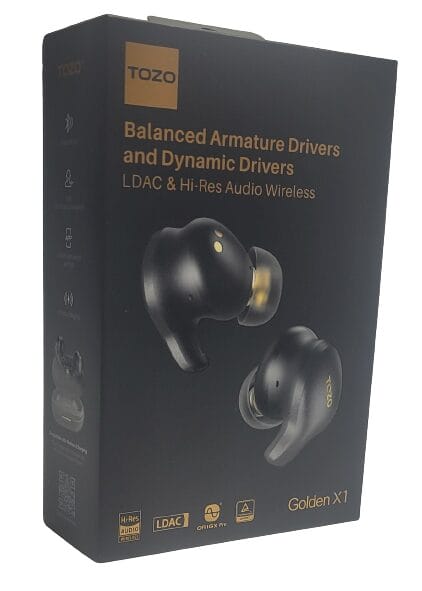 Image shows the outer box of the earbuds.