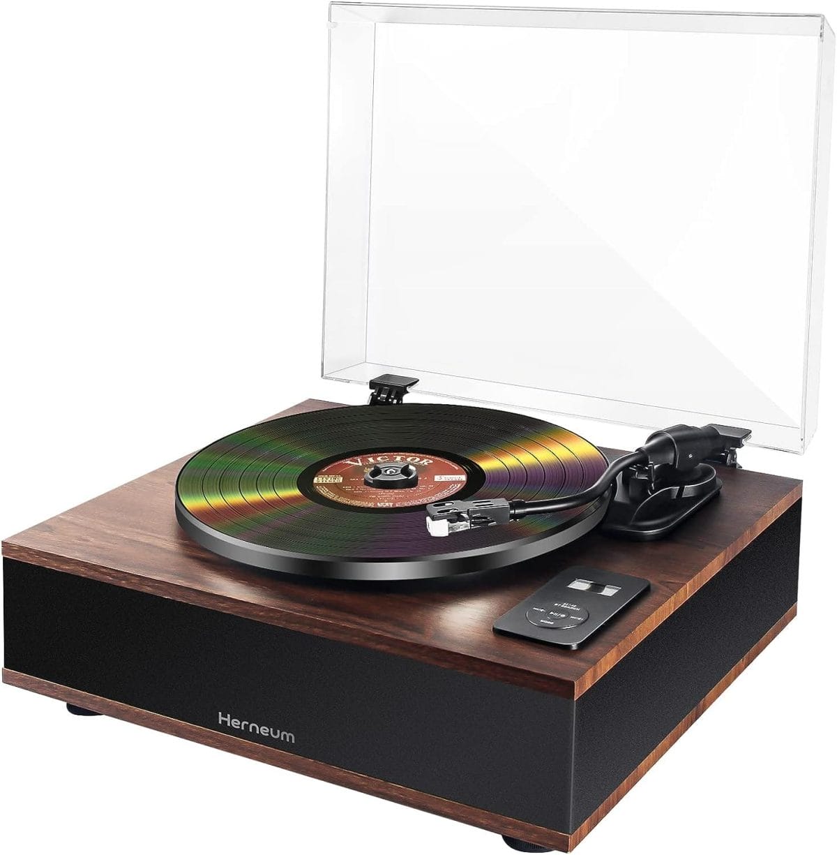Image shows a stock image of the record player.