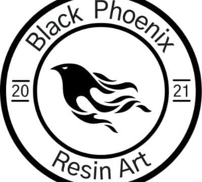 Black Phoenix Resin Art