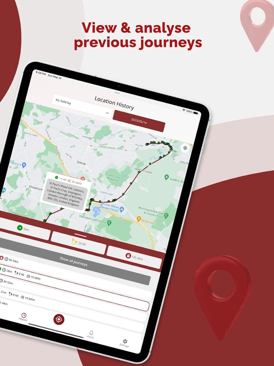 Images shows an image of vehicle movement on a map.