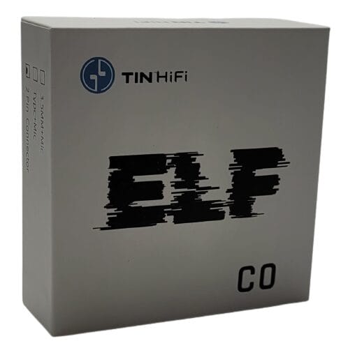 Image shows the outer box. It's white in colour and features the word ELF on the front.
