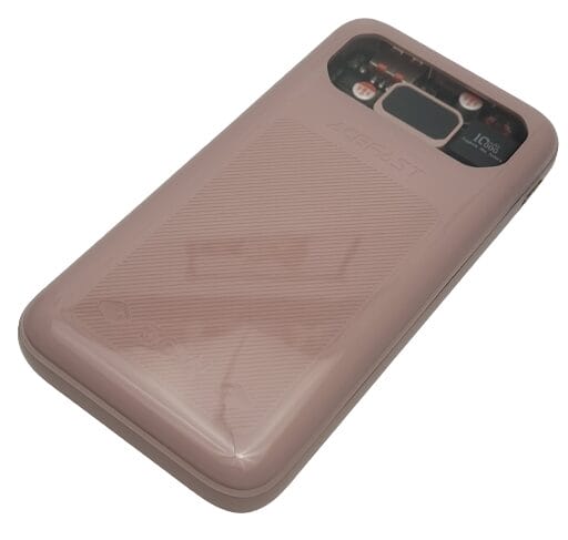 Image shows the powerbank in a laid down position.