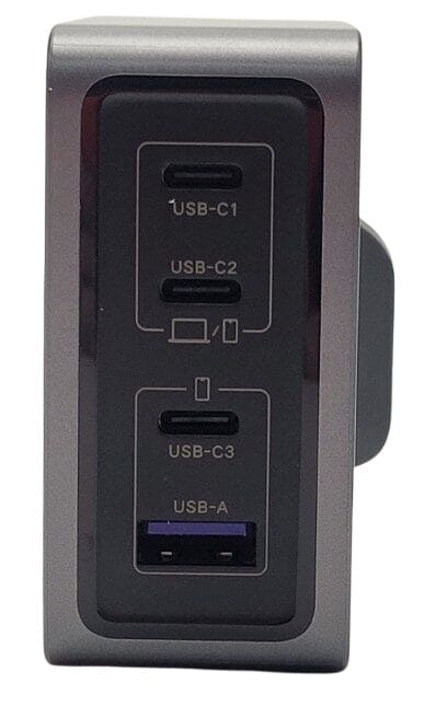 Image shows a front facing view of the charger.