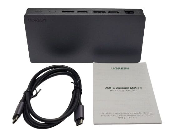 UGREEN Revodok Pro 209 Image shows the included contents of the UGREEN Revodok Pro 209 in a laid out position.