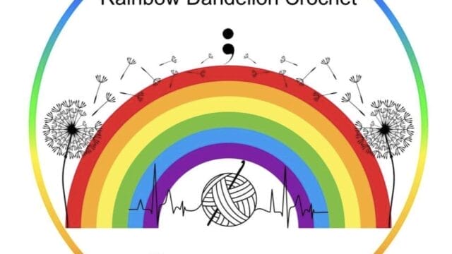 Rainbow Dandelion Crochet