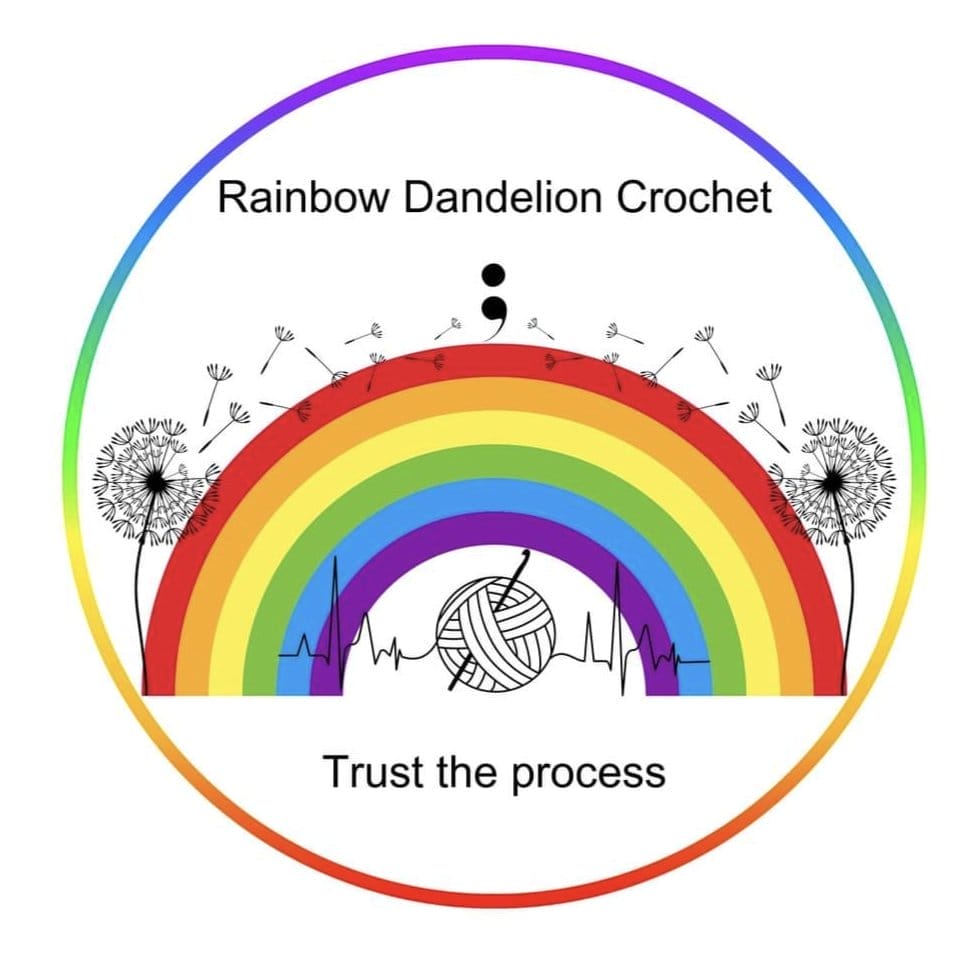 Rainbow Dandelion Crochet