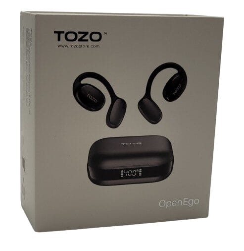 TOZO OpenEgo Image shows the outer packaging for the TOZO OpenEgo headphones.