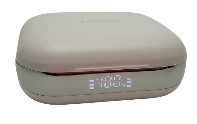 TOZO OpenEgo Image shows the LED charging status of the TOZO OpenEgo headphones.