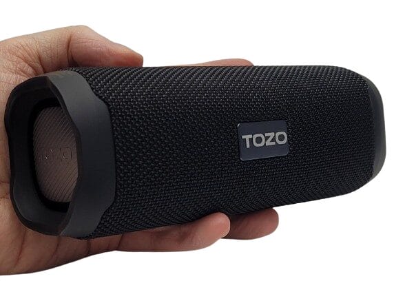 TOZO PA2 Speaker Image shows the speak in my hand.