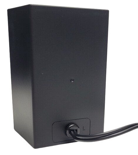 Image shows the reverse side of the left speaker.