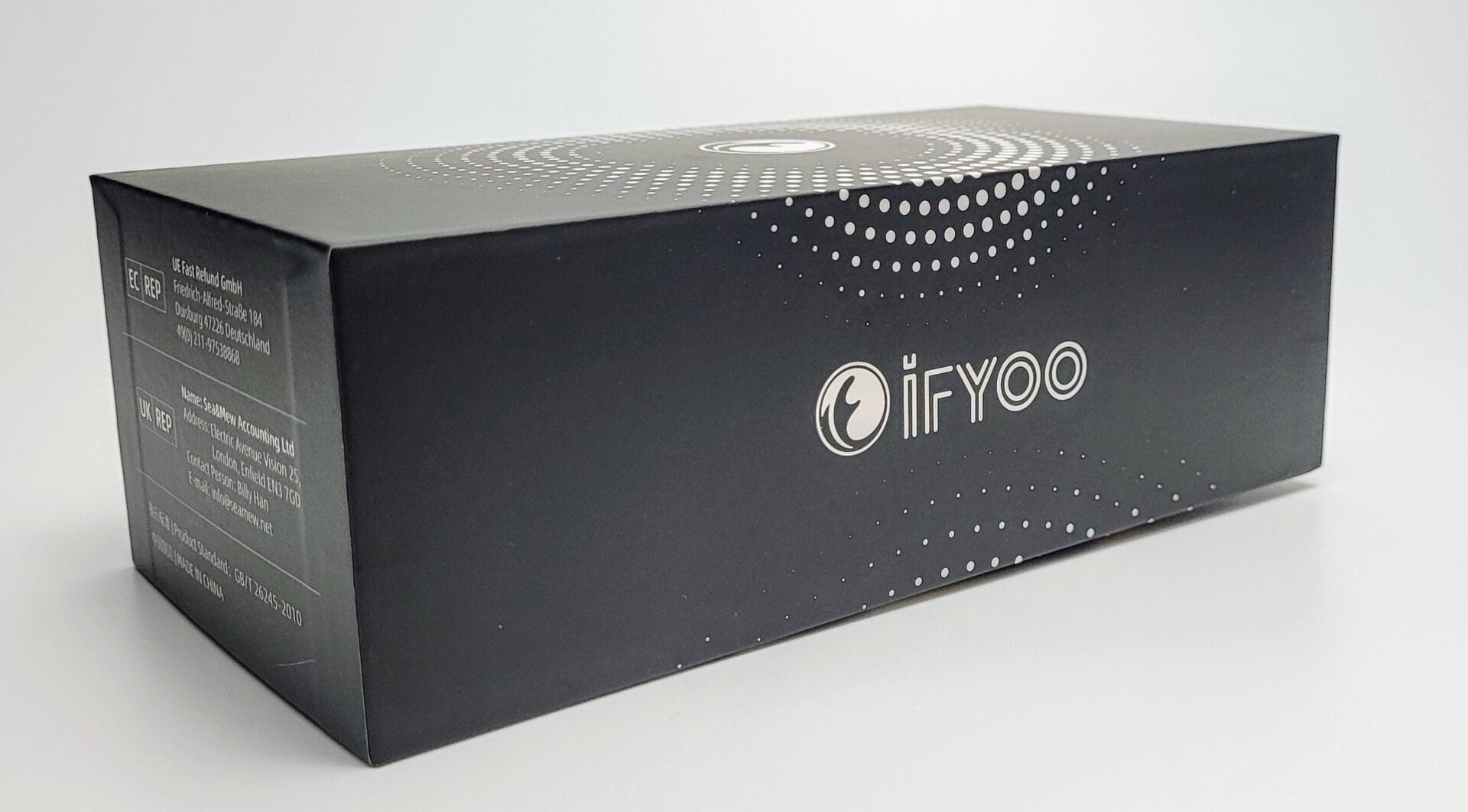 Image shows the outer box of the IFYOO G63 Gaming Mouse.