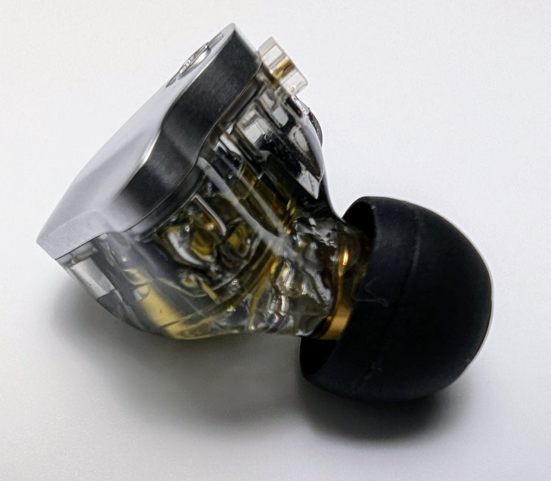 Image shows an IEM on its side.