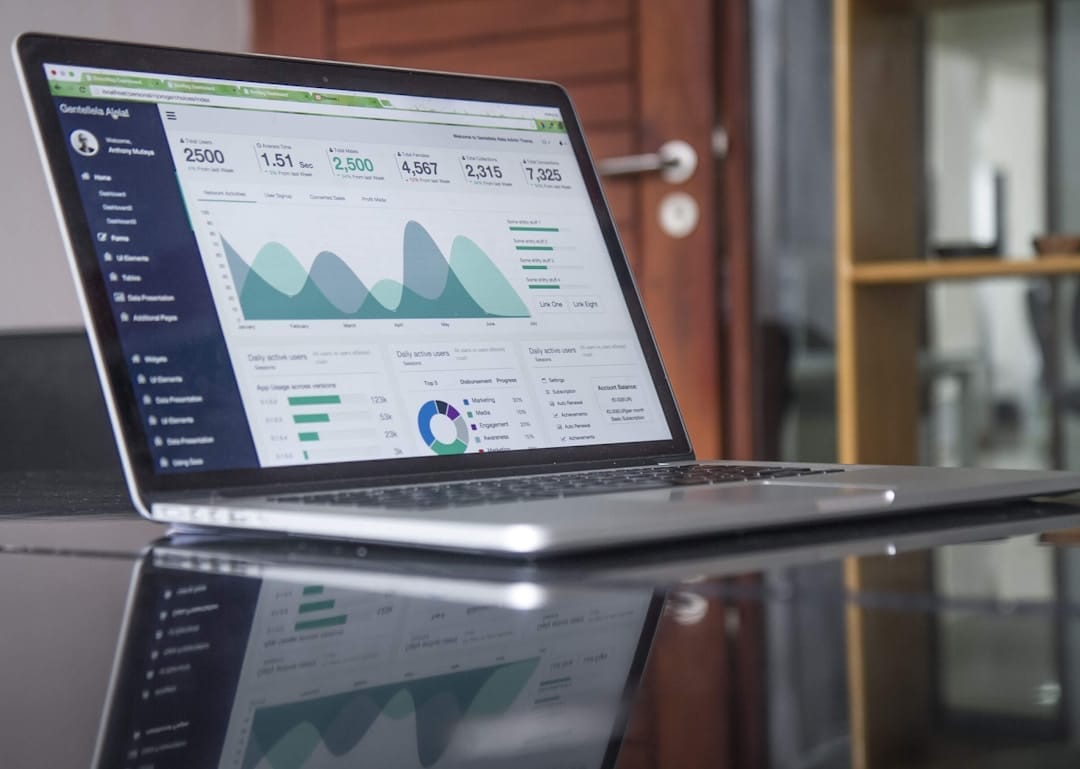 An open laptop that shows the analytics of a business's marketing success achieved through proper account planning.